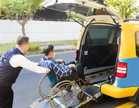 Active Care Transit driver assisting patient in Virginia